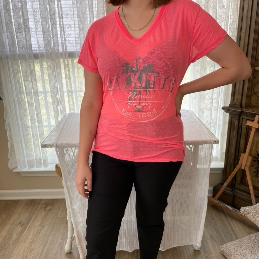 U.S. Apparel Hot Pink St. Kitts T-Shirt, Size XL